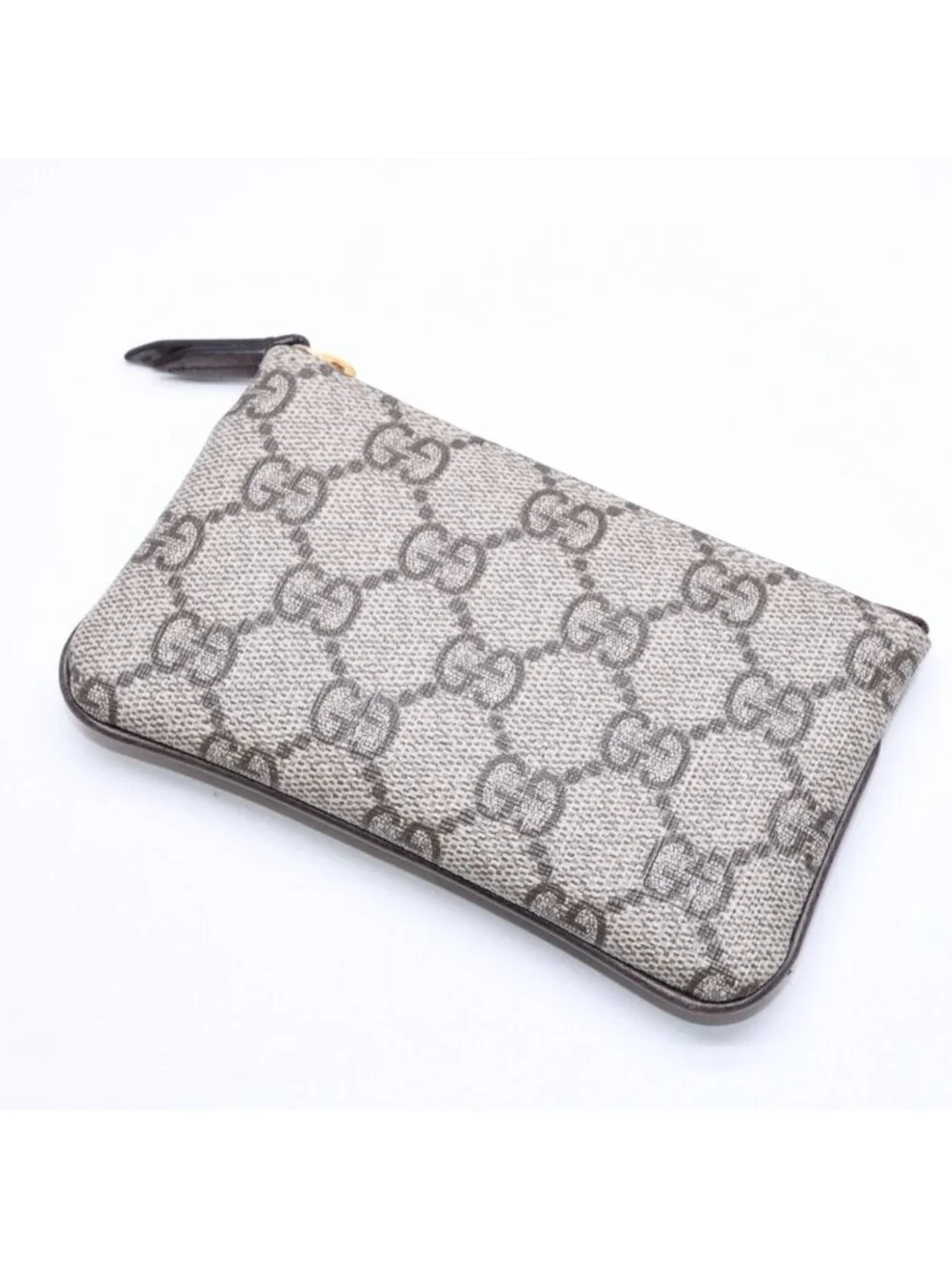 Gucci Coin Purse Case GG Pattern Canvas Gold